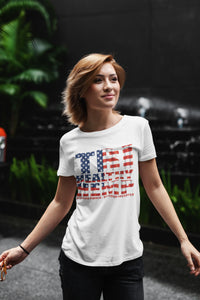 Tri-Healthy's Patriotic Bold USA Flag T-shirt