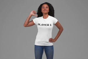 8 BitHelmet Player 1 T-shirt