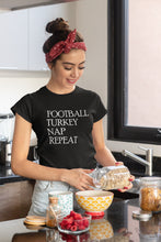 Load image into Gallery viewer, Football Turkey Nap Repeat T-shirt
